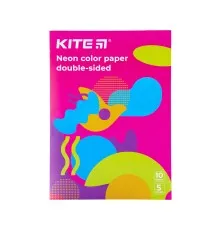 Цветная бумага Kite A4 неоновый Fantasy 10 л/5 цв (K22-252-2)