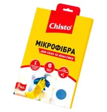 Салфетки для уборки Chisto Микрофибра для стекла и пластика 1 шт. (4820164151044)