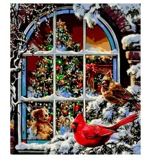 Картина по номерам ZiBi Окно в Рождество 40*50 см ART Line (ZB.64117)