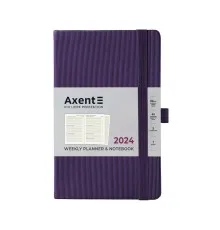 Тижневик Axent 2024 Partner Lines 125 х 195, фіолетовий (8515-24-17-A)