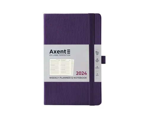 Еженедельник Axent 2024 Partner Lines 125х195, фиолетовый (8515-24-17-A)