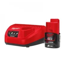 Набір акумулятор + зарядний пристрій Milwaukee Li-Ion M12 NRG-201 ЗП + 1x2Ah (4933451900)