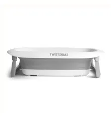Ванночка Twistshake Pastel Grey раскладная с вкладышем для купания (78538)
