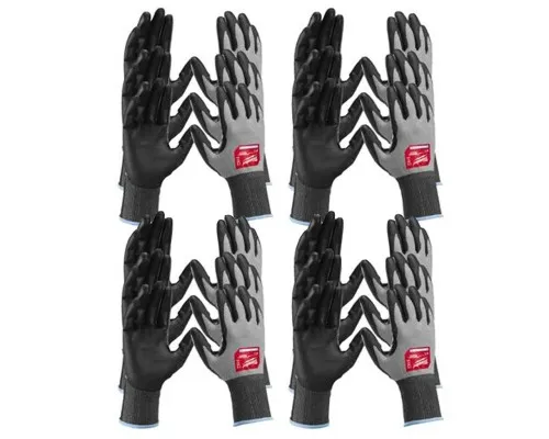 Защитные перчатки Milwaukee захисні Hi-Dex 2/B, 9/L, 12 пар (4932480508)