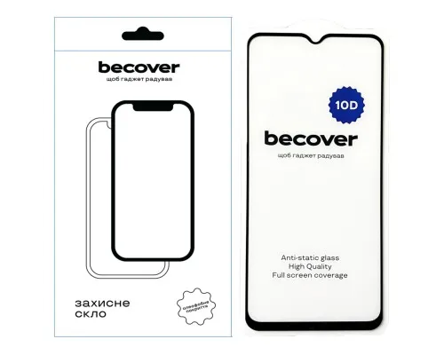 Стекло защитное BeCover Samsung Galaxy A14 4G SM-A145/A14 5G SM-A146 10D Black (711518)