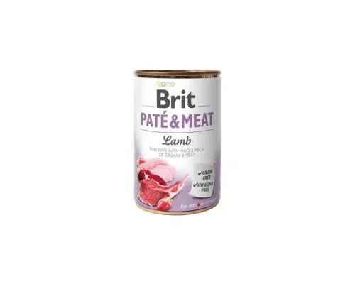 Вологий корм для собак Brit Care Pate and Meat для дорослих собак з ягням (8595602557431)