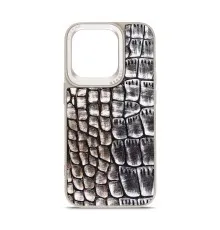 Чохол до мобільного телефона Harder Glamorous Croco Apple iPhone 15 Pro Grey Gold (ARM76762)