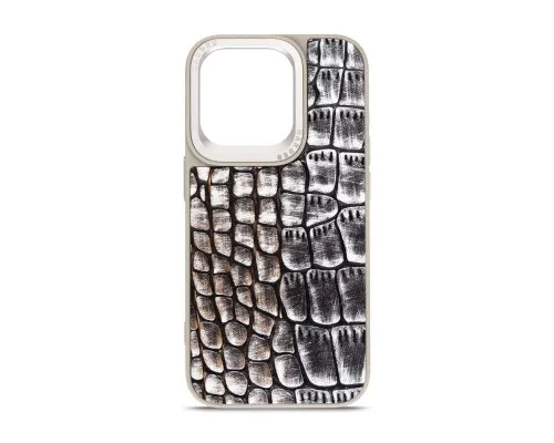 Чохол до мобільного телефона Harder Glamorous Croco Apple iPhone 15 Pro Grey Gold (ARM76762)