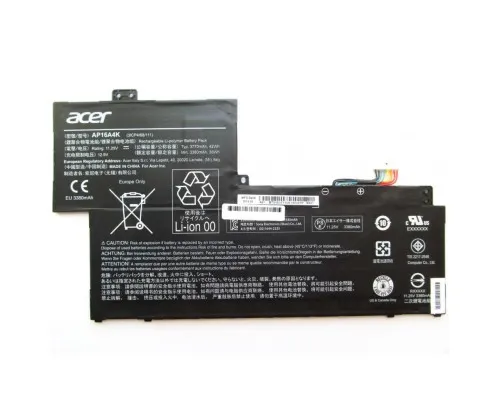 Аккумулятор для ноутбука Acer AP16A4K Aspire One A01, 3770mAh (42Wh), 3cell, 11.25V, Li-Po (A47262)