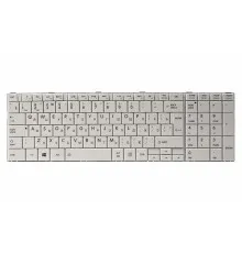 Клавіатура ноутбука PowerPlant TOSHIBA Satellite C850, C870 белый, белый фрейм (KB311781)