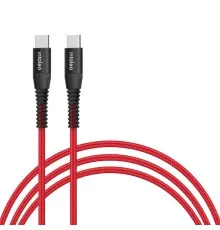 Дата кабель USB Type-C to Type-C 18W 1,2m CBRNYTT1 red Intaleo (1283126504112)