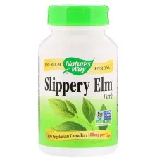 Трави Nature's Way Слизький В'яз, Slippery Elm Bark, 400 мг 100 капсул (NWY-17100)