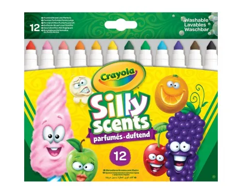 Фломастери Crayola Набір Silly Scents Washable Широка лінія з ароматом 12 шт (256352.012)