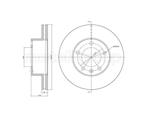 Тормозной диск METELLI 23-0532C