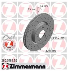 Тормозной диск ZIMMERMANN 280.3189.52