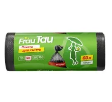 Пакети для сміття Frau Tau Чорні 60 л 40 шт. (4820195508183)