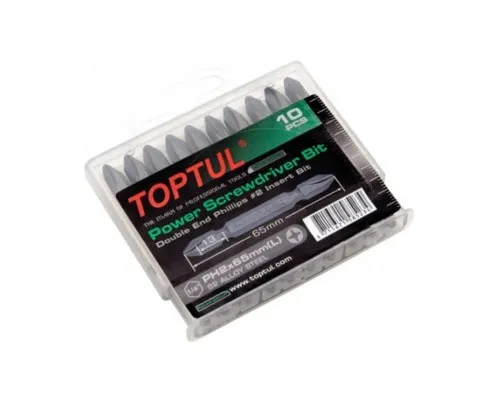Набір біт Toptul двосторонніх 1/4 PH2х65мм 10шт. (GAAW1001)