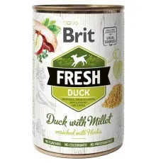 Консерви для собак Brit Fresh Duck/Millet 400 г (з качкою та пшоном) (8595602533909)