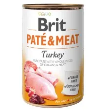 Консерви для собак Brit Pate and Meat зі смаком індички 400 г (8595602530298)