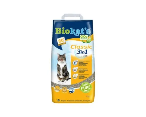 Наповнювач для туалету Biokats CLASSIC (3 в 1) 18 л (4002064613789)