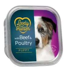 Вологий корм для собак Lovely Hunter Puppy Beef and Poultry 150 г (LHU45443)