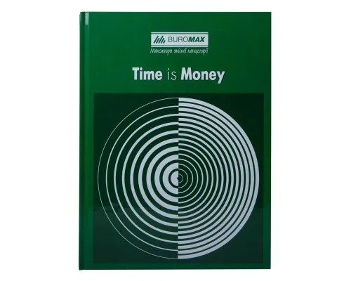 Канцелярська книга Buromax А4 TIME IS MONEY, 96 аркушів, клітинка, зелена (BM.2400-104)