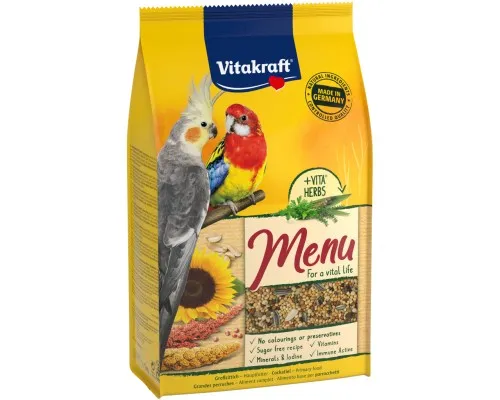 Корм для птахів Vitakraft Menu для німф і великих папуг 1 кг (4008239210036)