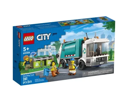 Конструктор LEGO City Сміттєпереробна вантажівка 261 деталь (60386)