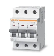 Автоматический выключатель Videx RS6 RESIST 3п 32А 6кА С (VF-RS6-AV3C32)