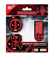 Закладки для книг Yes магнитные Marvel.Deadpool, 3 шт (707736)