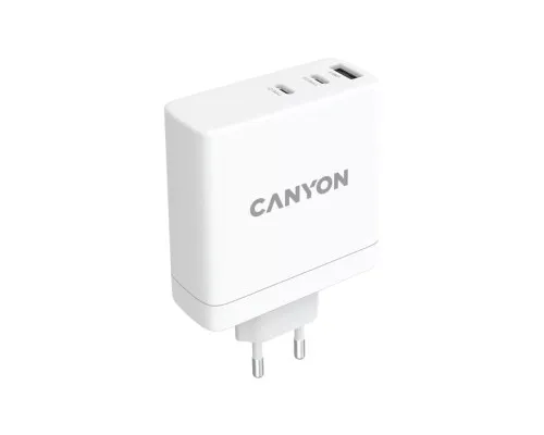 Зарядний пристрій Canyon H-140-01 Wall charger with 1USB-A 2 USB-C (CND-CHA140W01)
