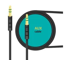 Кабель мультимедійний AUX 1.0m CB-AB11 black Piko (1283126489150)