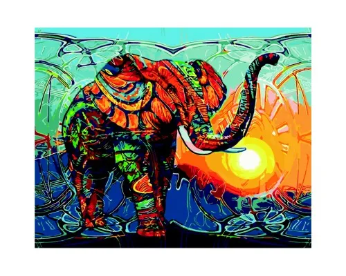 Картина по номерам ZiBi Індійський слон 40*50 см ART Line (ZB.64250)