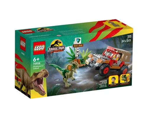 Конструктор LEGO Jurassic World Засада дилофозавра 211 деталей (76958)