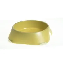 Посуда для собак Fiboo Миска с антискользящими накладками M желтая (FIB0109)