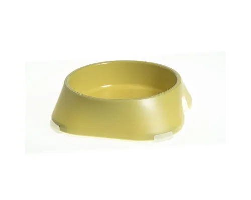 Посуд для собак Fiboo Миска з антиковзаючими накладками M жовта (FIB0109)