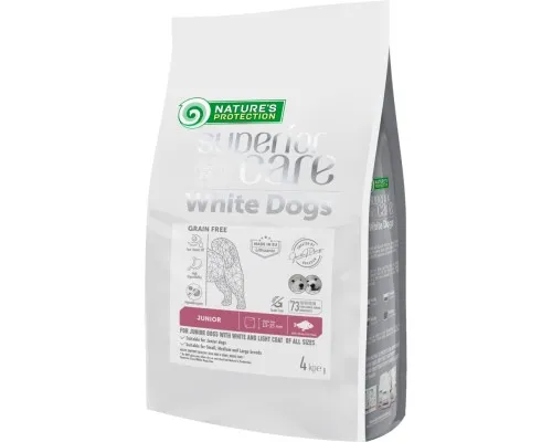 Сухий корм для собак Natures Protection Superior Care White Dogs Grain Free White Fish Junior All Sizes 4 кг (NPSC47596)