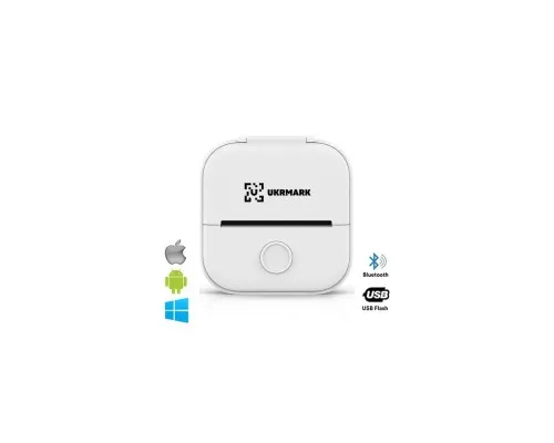 Принтер чеків UKRMARK P02WT Bluetooth, білий (900887)