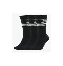 Шкарпетки Nike U Nk Crew Nsw Essential Stripe 3pr CQ0301-010 34-38 3 пари Чорний (194955069226)