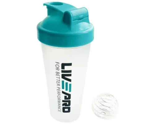 Шейкер спортивний LivePro Shake Bottle LP8147 білий/синій Уні 600мл (6951376104325)