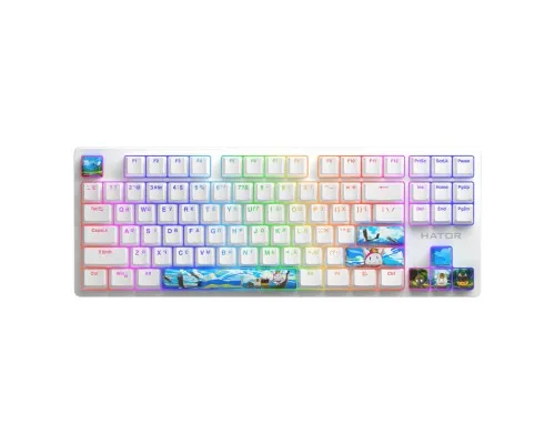 Клавіатура Hator Rockfall 2 Mecha TKL Authentic Edition Aurum Milky Way Silent USB Fighting Cats (HTK-532)