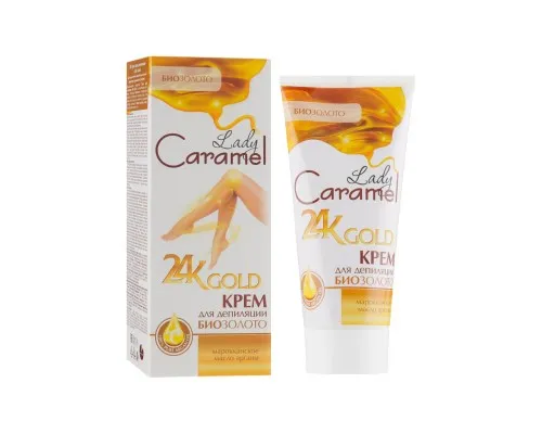 Крем для депиляции Caramel 24K Gold Биозолото 200 мл (4823015940903)