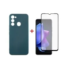 Чохол до мобільного телефона Dengos Tecno Spark GO 2022 Case + Glass (Green) (DG-KM-87)