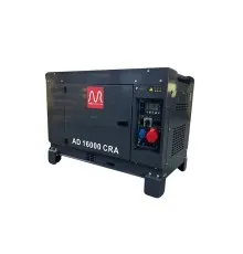 Генератор Metier AD16000CRA дизель 3ф-15,0kWA, 1ф-12,0kW бак-25л, эл.старт (AD16000CRA)