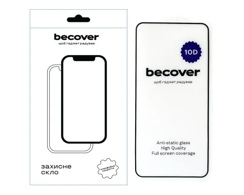 Стекло защитное BeCover Poco M6 Pro 4G 10D Black (711339)