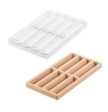 Форма для шоколада Silikomart Kit Bar Tronco для батончика 128x33 h14 мм, 115x20 h13 мм 8х48 мл (CH016 - KIT BAR TRONCO)