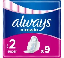 Гігієнічні прокладки Always Classic Super Розмір 2 9 шт. (4015400259459)
