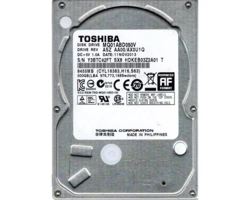 Жорсткий диск для ноутбука 2.5 500GB Toshiba (# MQ01ABD050V #)