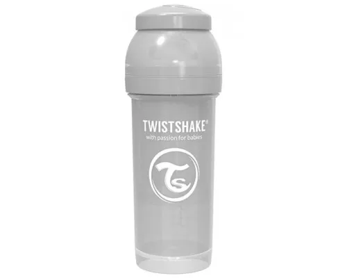Пляшечка для годування Twistshake антиколькова 260 мл, сіра (69868)