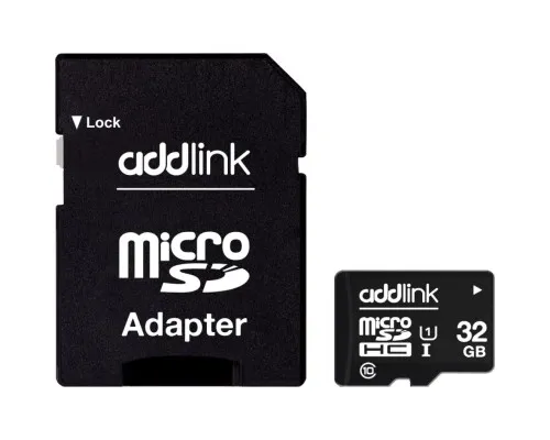Карта памяті AddLink 32GB microSDHC class 10 UHS-I U1 (ad32GBMSH310A)